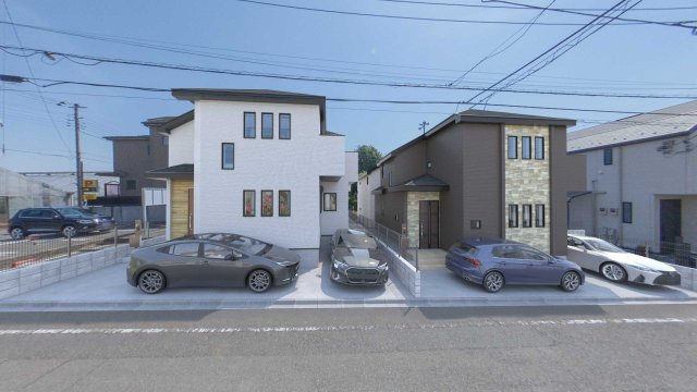練馬区大泉町１丁目全５棟新築戸建　長期優良認定住宅の外観パース
