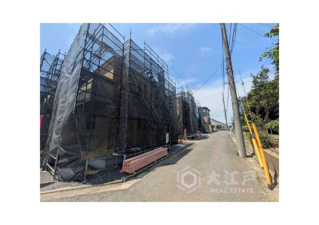 練馬区大泉町１丁目全５棟新築戸建　長期優良認定住宅の前面道路含む現地写真
