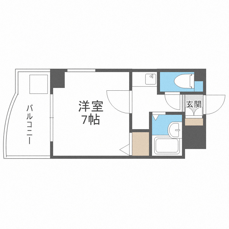 大阪市浪速区恵美須東１丁目の賃貸マンションの間取り