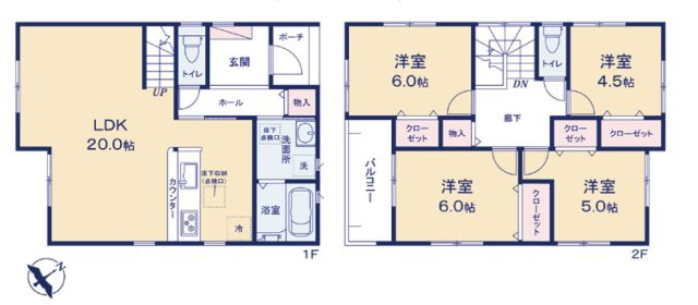 【間取り】 | 野田市第1桜台　全2棟