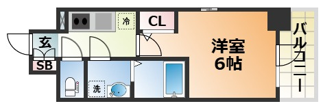 エスリード神戸兵庫駅ミッドポートの間取り