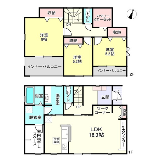 【間取り】 | 姫路市大津区天満8期／全2棟
