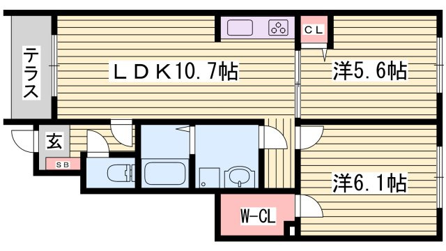 フランセーヌⅠ番館の間取り