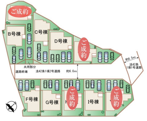 豊見城市金良Ⅲ（全10棟）C号棟の区画図|C号棟　