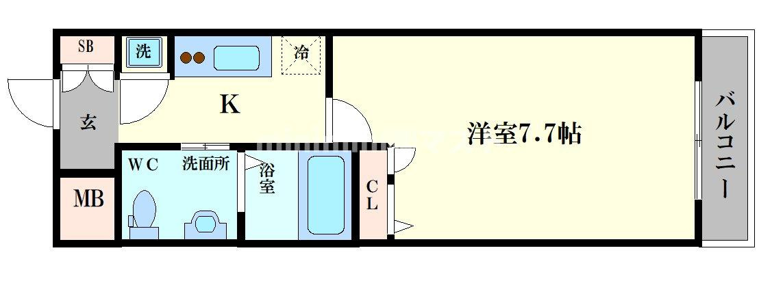 レジュールアッシュ南堀江の間取り