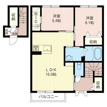 グラヴェール Ｂ棟の間取り