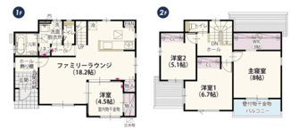 【間取り】 | ワイウッドコート佐野市堀米町　第6期　 | 南向きで明るい室内が特徴☆