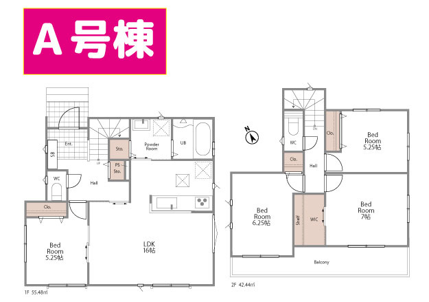 【間取り】 | 沼津市下香貫2095番 新築建売分譲住宅 建物＋土地 TW06191 | 沼津市下香貫清水　A号棟　間取り図