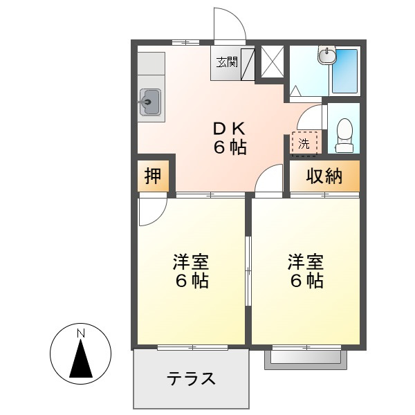 エルディムおさきＡの間取り