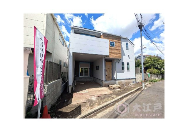 中野区野方６丁目全２棟新築戸建　低炭素住宅の前面道路含む現地写真|B号棟