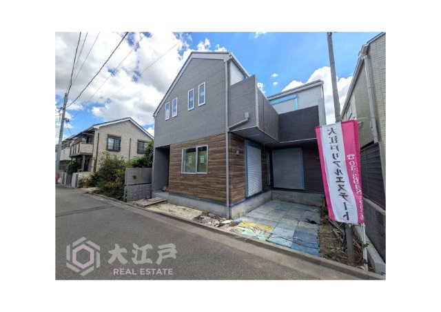 中野区野方６丁目全２棟新築戸建　低炭素住宅の前面道路含む現地写真|A号棟