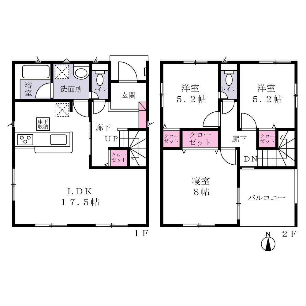 市川市大野町3丁目売戸建の間取り|間取は、３LDKです。