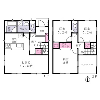 【間取り】 | 市川市大野町3丁目売戸建 | 間取は、３LDKです。