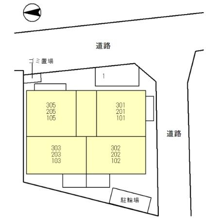アクシス北野田の区画図