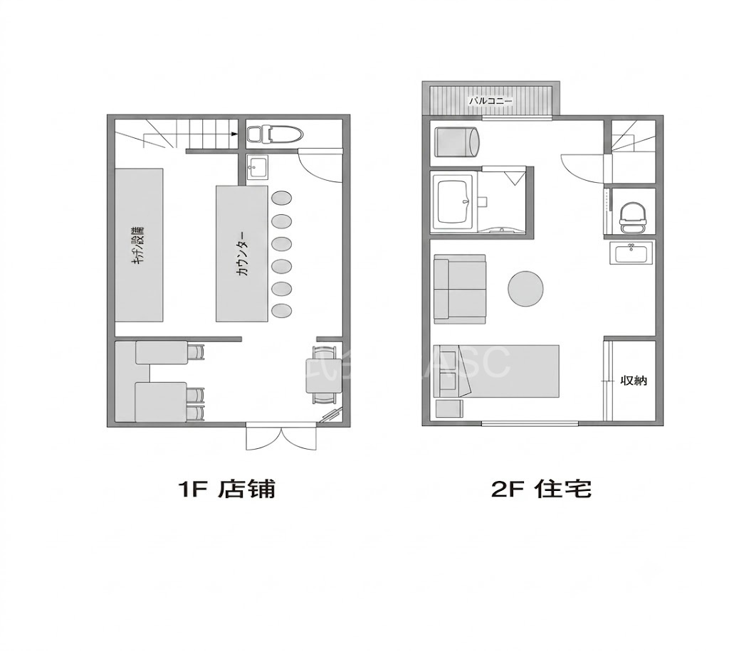 山之内住宅店舗の間取り