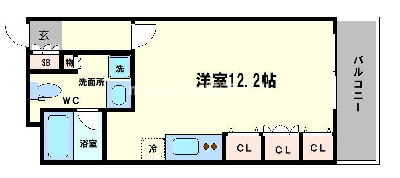 レジュールアッシュ福島の間取り