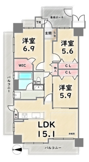 【間取り】 | ライオンズマンション四条大宮ガーデンシティ