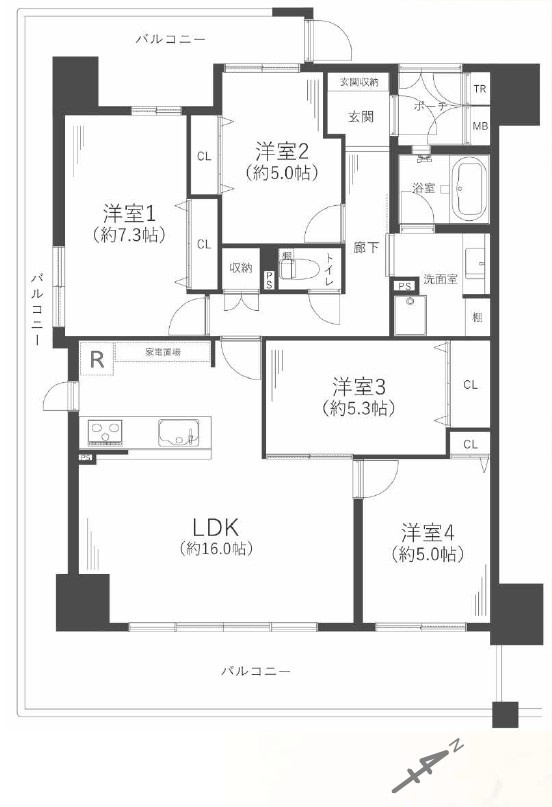 バンベール堺フェニックス通りの間取り