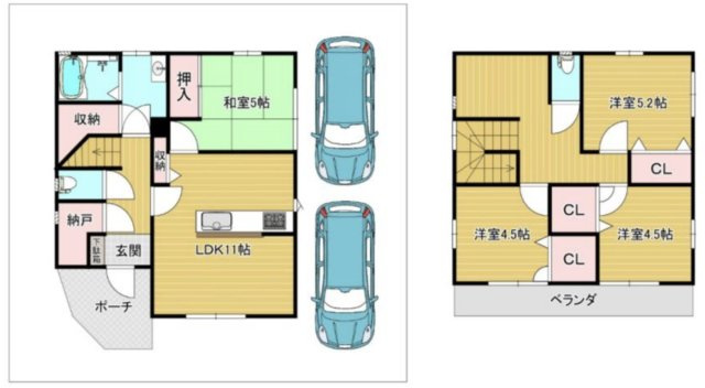 【間取り】 | 鴻巣市生出塚1丁目　中古戸建