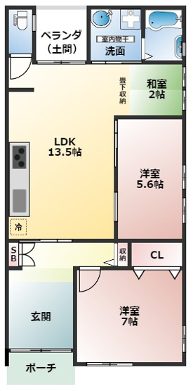 【間取り】 | 西今川1貸家