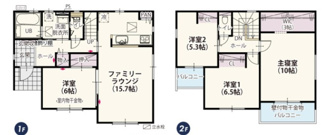 【間取り】 | ワイウッドコート佐野市堀米町　第6期　 | 南向きで明るい室内が特徴☆