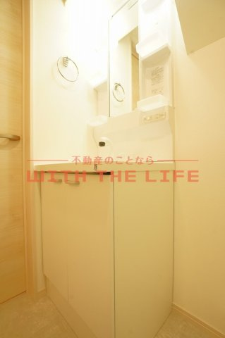 ADC津福セレーノ【キャッシュバック対象物件】の独立洗面台|独立洗面台、朝の身支度には欠かせません