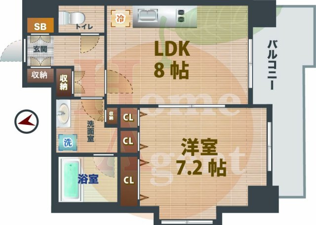【間取り】 | ラグジュアリーアパートメント中野坂上 | 1LDKのお部屋です。