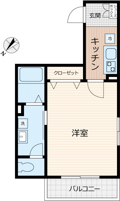 柏市豊四季のアパートの間取り