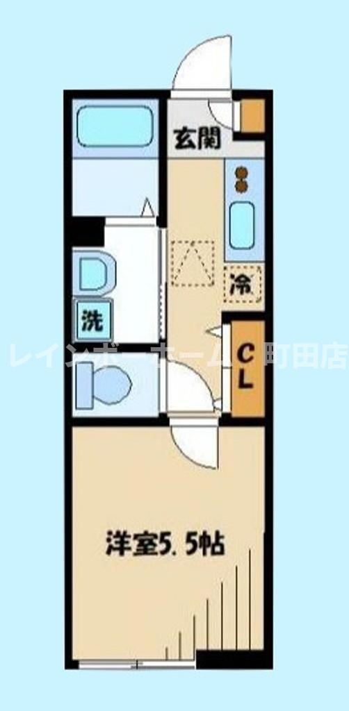 フルセイル古淵※初期費用分割あと払いサービス利用可能物件の間取り
