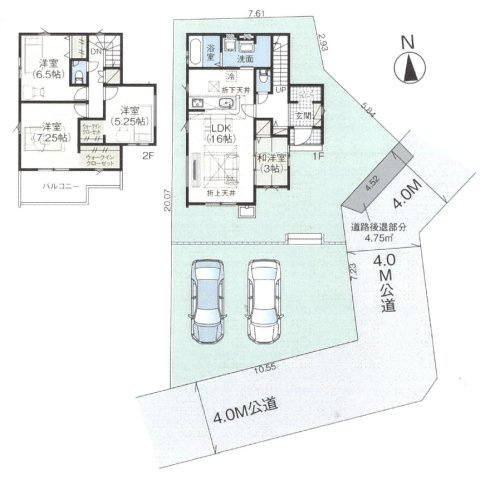 【間取り】 | 桶川市小針領家　新築戸建　全1棟　1号棟