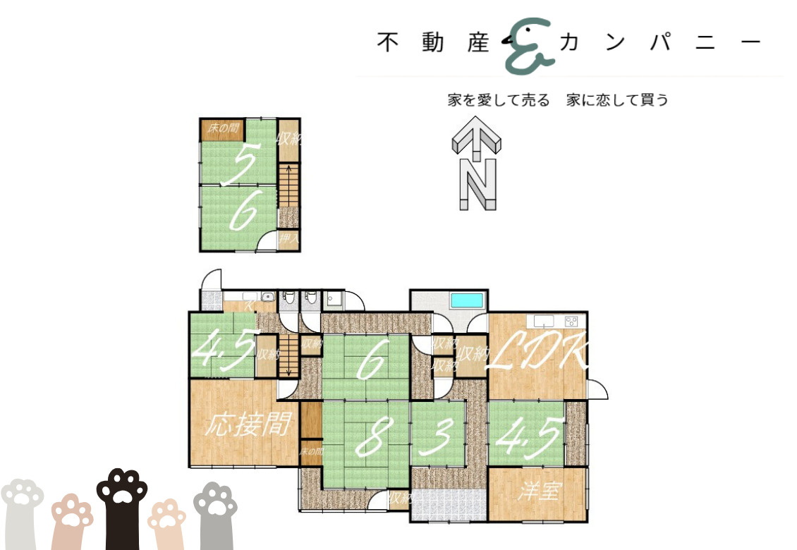 伊予市下三谷の中古のおうち　伊予市下三谷中古戸建の間取り