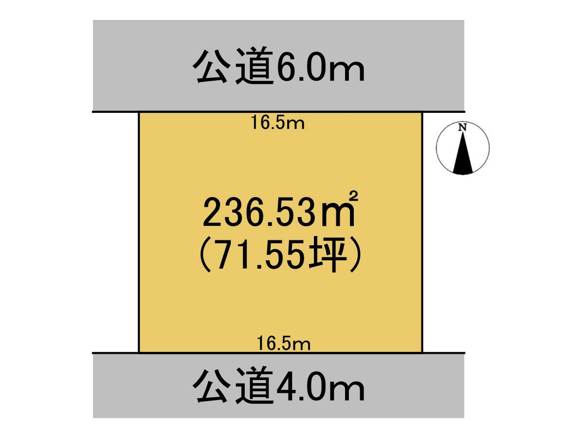 【商談中】売土地　大垣市稲葉東1丁目　71.55坪の土地図