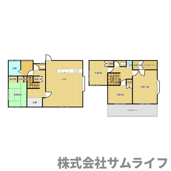 【間取り】 | 忠隈4LDK戸建