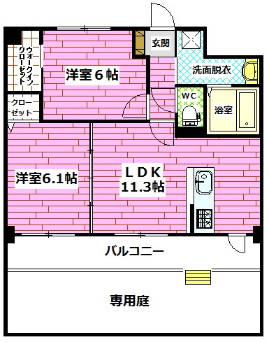 メゾンドＫＵＲＡの間取り