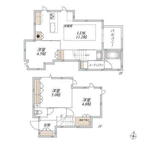 【間取り】 | LYON ESTATES | 広々とした3LDK
