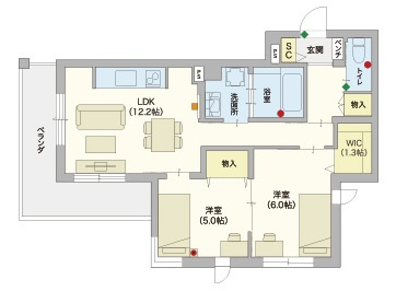 (シニア限定)Calme　westの間取り|シニアに優しい充実した設備
