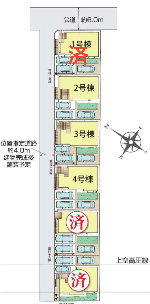 新築戸建　三島市徳倉１丁目　全６棟　3号棟の区画図