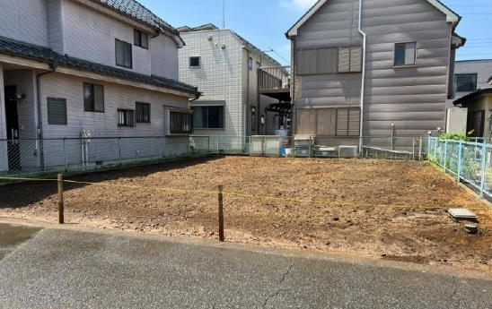 敷地面積27.35坪　売地　川越市今福の外観|更地　更地渡し！売主による確定測量実施！整形地！敷地面積27.35坪、建築条件なし売地！