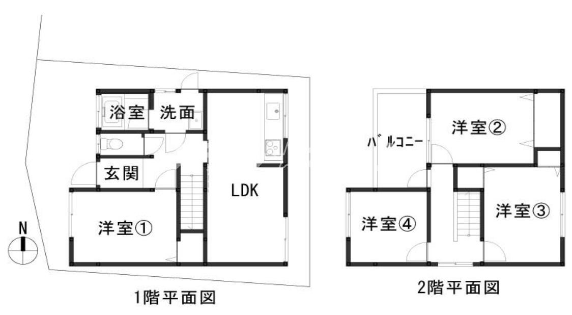 鳥飼西1 中古戸建の間取り|4LDKの物件です