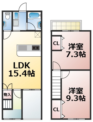 【間取り】 | 大今里2丁目貸家　仲介手数料無料