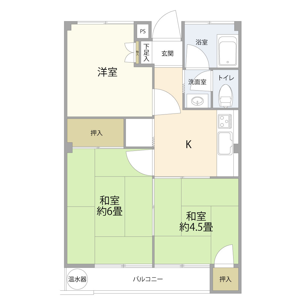 鹿浜パークサイドマンションの間取り