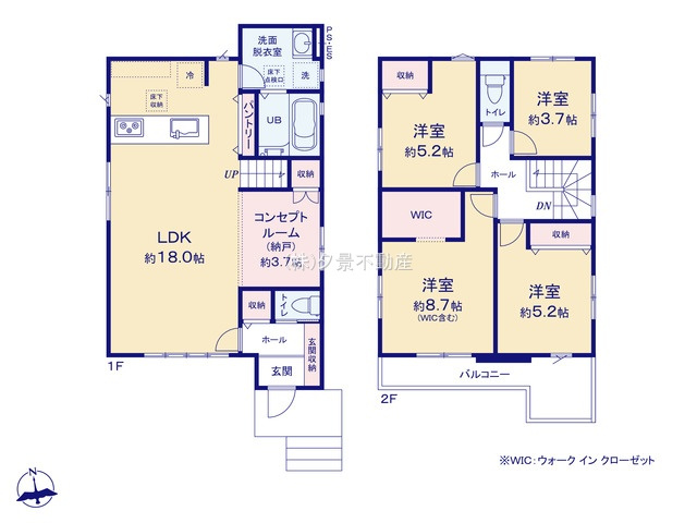 《仲介手数料無料》岩槻区諏訪５丁目5-3新築一戸建てKEIAI GRACEの間取り