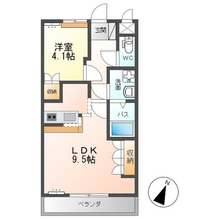 エスポアールＢの間取り|間取図