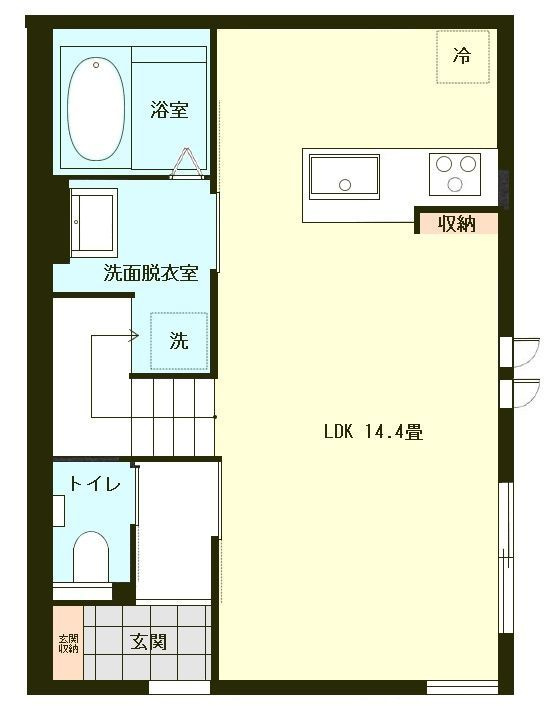 福岡市南区中尾１丁目のアパートの間取り
