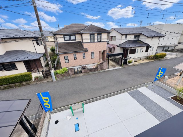 流山市宮園３丁目新築戸建【八木南小学校:10分】の展望|バルコニーより道路側眺望