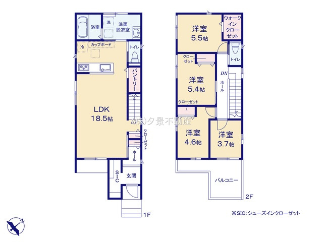《仲介手数料無料》南区白幡６丁目1367-5新築一戸建ての間取り