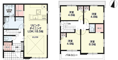 福岡市東区八田１４期　１号棟の間取り