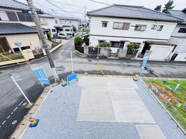 流山市江戸川台東４丁目新築戸建【江戸川台小学校:8分】の展望|バルコニーより南側眺望・南道路で日当たり良好♪