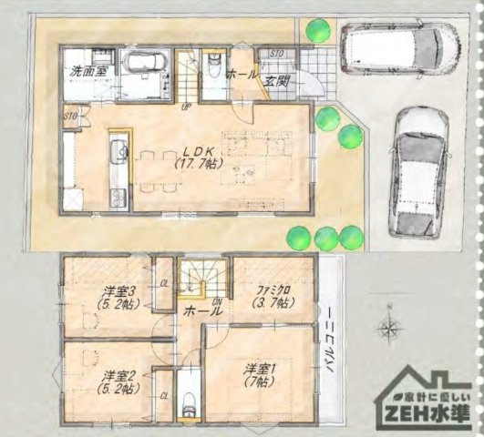 横浜市緑区鴨居6丁目 新築戸建て【仲介手数料無料】カースペース2台