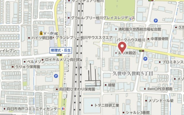 ルシエルJR向日町　3階の地図